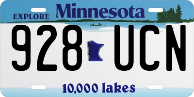 MN license plate 928UCN