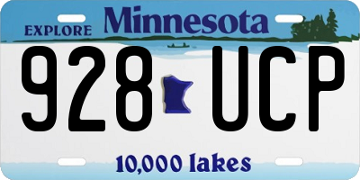 MN license plate 928UCP