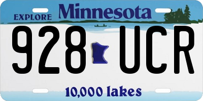 MN license plate 928UCR