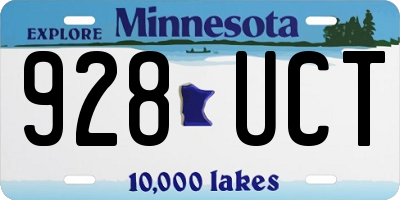 MN license plate 928UCT