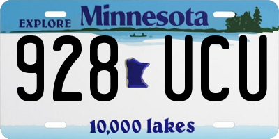 MN license plate 928UCU