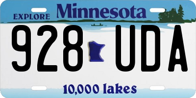 MN license plate 928UDA