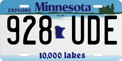 MN license plate 928UDE