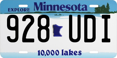 MN license plate 928UDI