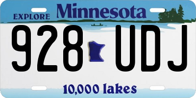 MN license plate 928UDJ