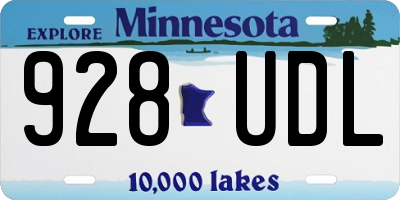 MN license plate 928UDL