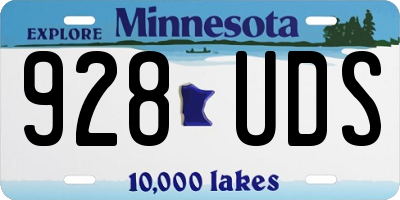 MN license plate 928UDS