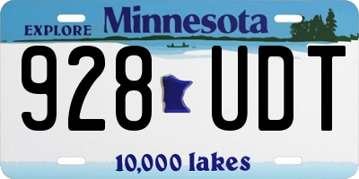 MN license plate 928UDT