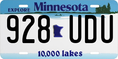 MN license plate 928UDU