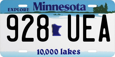 MN license plate 928UEA