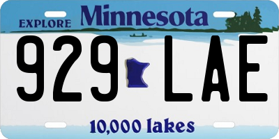 MN license plate 929LAE