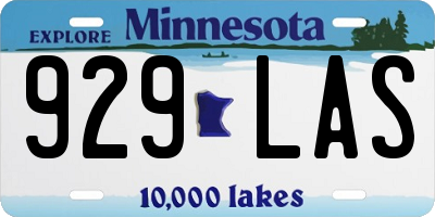 MN license plate 929LAS