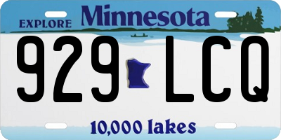 MN license plate 929LCQ