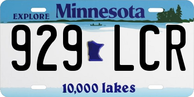 MN license plate 929LCR
