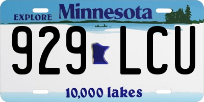 MN license plate 929LCU