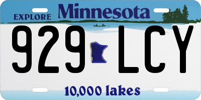 MN license plate 929LCY