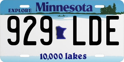 MN license plate 929LDE