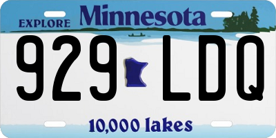 MN license plate 929LDQ