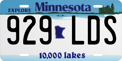MN license plate 929LDS