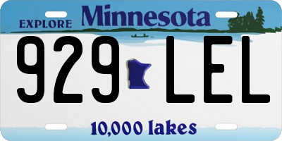 MN license plate 929LEL
