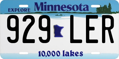 MN license plate 929LER