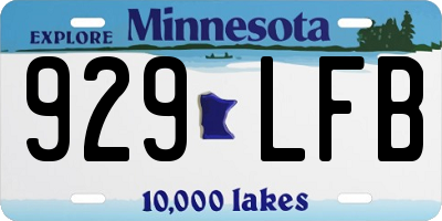 MN license plate 929LFB