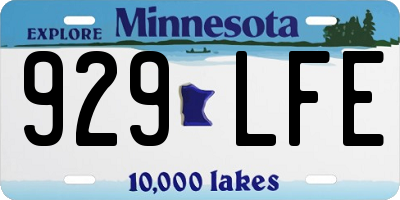 MN license plate 929LFE