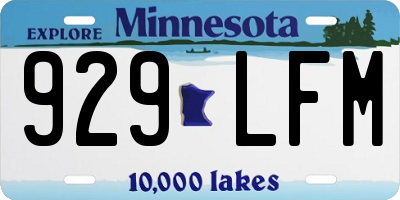 MN license plate 929LFM