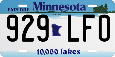 MN license plate 929LFO
