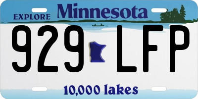 MN license plate 929LFP
