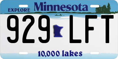MN license plate 929LFT