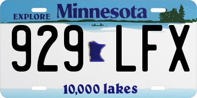 MN license plate 929LFX