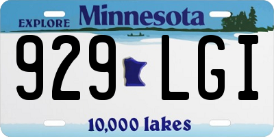 MN license plate 929LGI