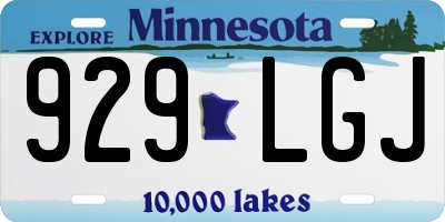 MN license plate 929LGJ