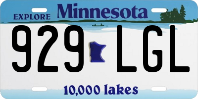 MN license plate 929LGL