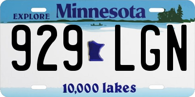 MN license plate 929LGN