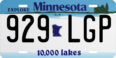 MN license plate 929LGP