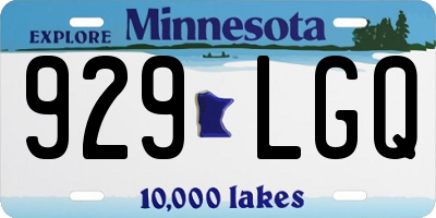 MN license plate 929LGQ