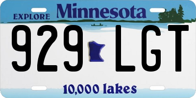 MN license plate 929LGT