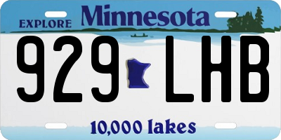 MN license plate 929LHB