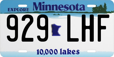 MN license plate 929LHF