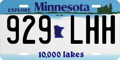 MN license plate 929LHH