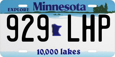 MN license plate 929LHP