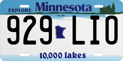 MN license plate 929LIO