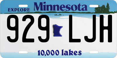 MN license plate 929LJH