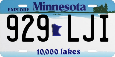 MN license plate 929LJI