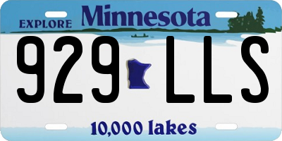 MN license plate 929LLS