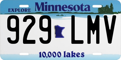 MN license plate 929LMV