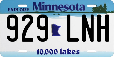 MN license plate 929LNH