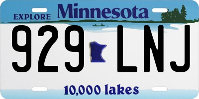 MN license plate 929LNJ